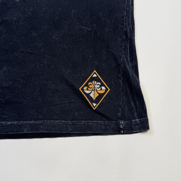 Affliction Shirt Mens Extra Large Black Live Fast Graphic Mineral Wash Tee Skull - Picture 3 of 7